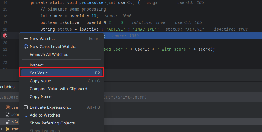 dynamically modifying variables